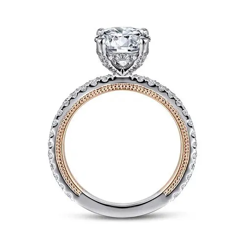 14K TT Gold 0.45ctw Diamond Mounting