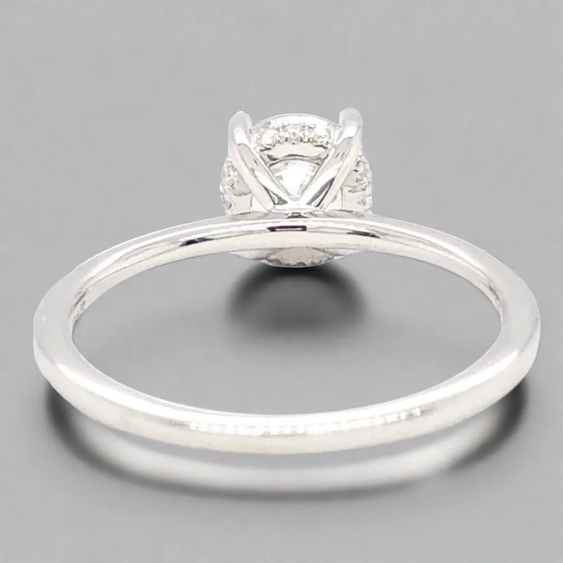 14K W Gold 0.05cttw H/SI1 Solitaire Diamond Mounting