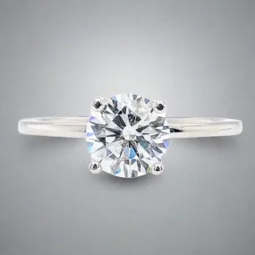 14K W Gold 0.05cttw H/SI1 Solitaire Diamond Mounting