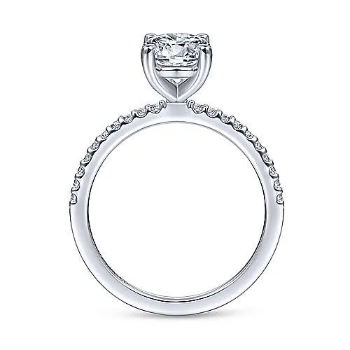 14K W Gold 0.15cttw Diamond Mounting