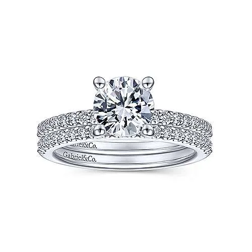 14K W Gold 0.15cttw Diamond Mounting