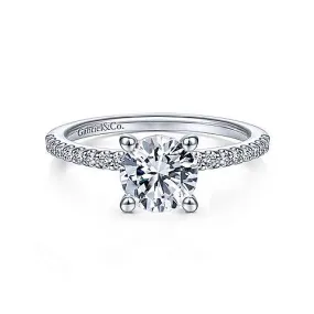 14K W Gold 0.15cttw Diamond Mounting
