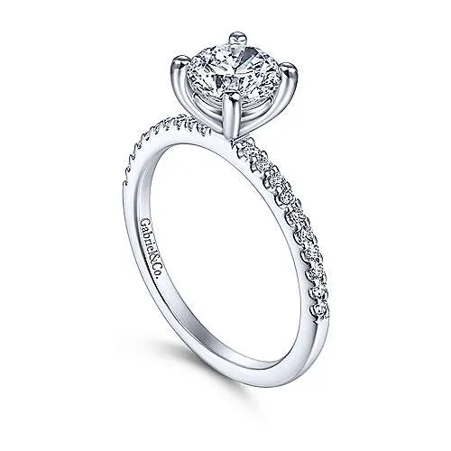 14K W Gold 0.15cttw Diamond Mounting