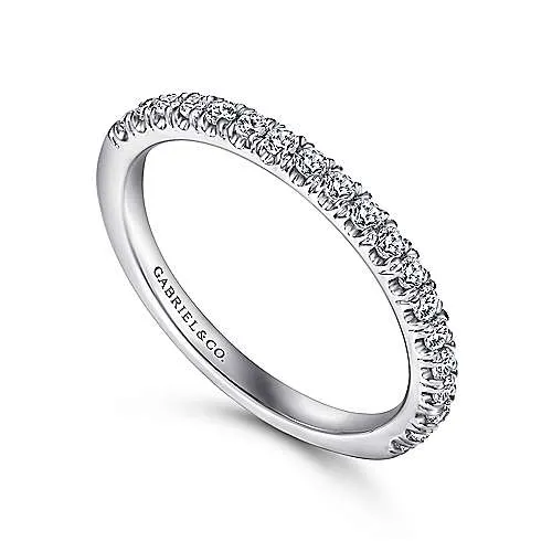 14K W Gold 0.30cttw Diamond Band Avignon