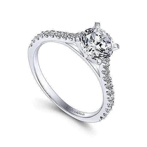 14K W Gold 0.30cttw Diamond Mounting
