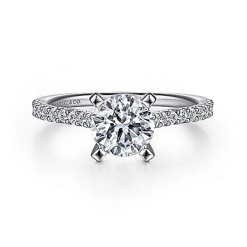 14K W Gold 0.30cttw Diamond Mounting