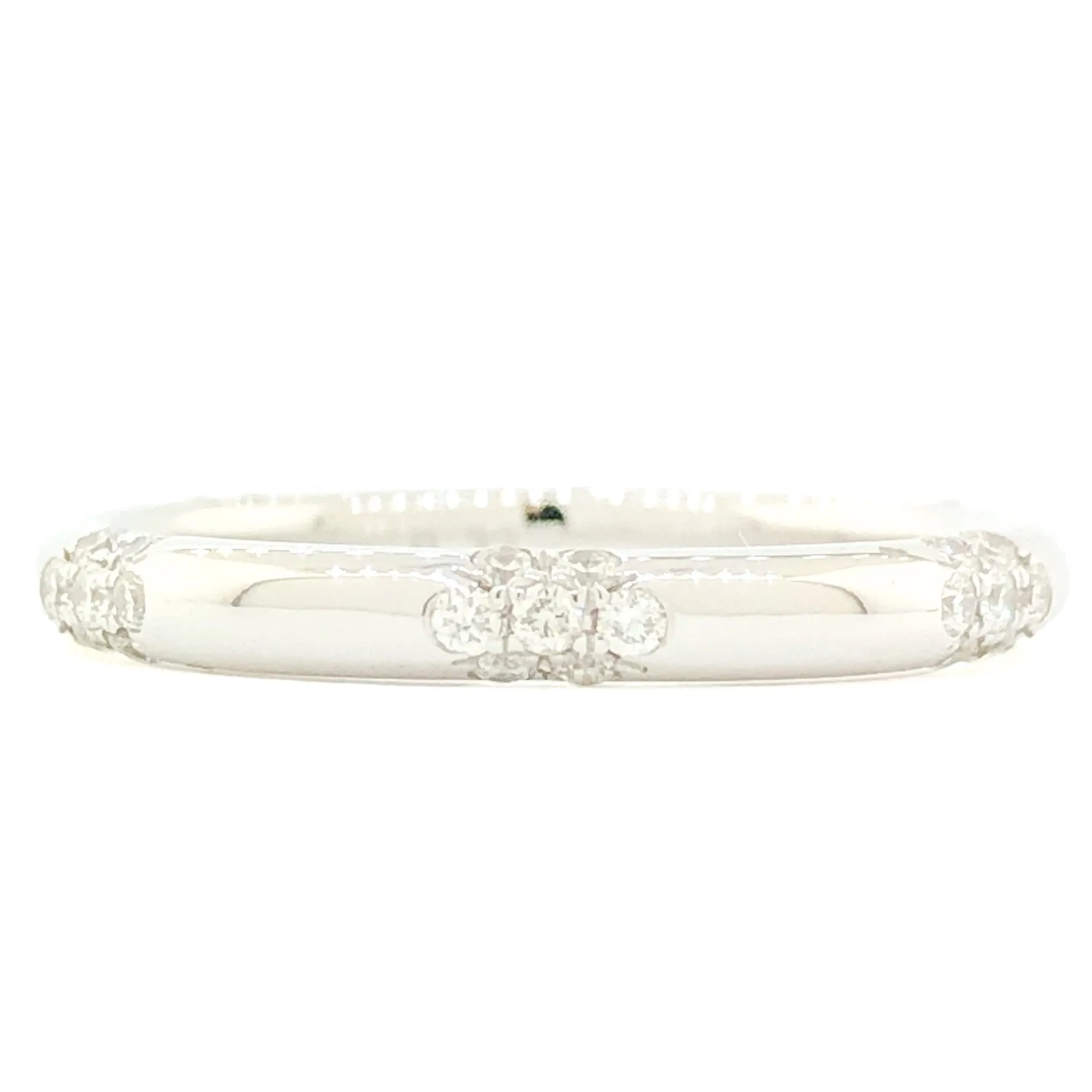 14K W Gold 0.32cttw Diamond Station Band