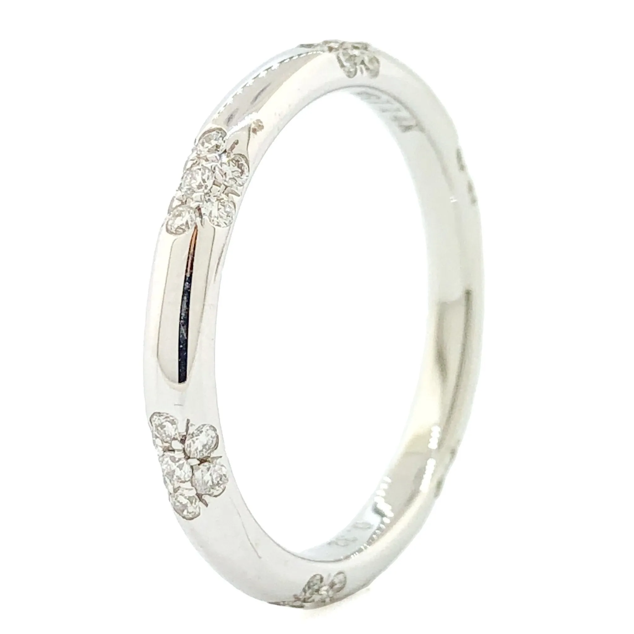 14K W Gold 0.32cttw Diamond Station Band