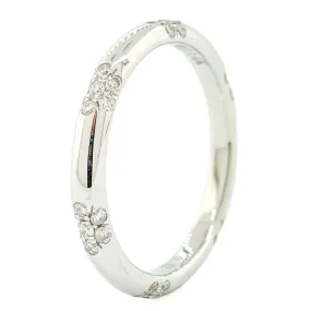 14K W Gold 0.32cttw Diamond Station Band