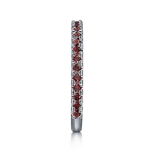 14K W Gold 0.35cttw Garnet Band