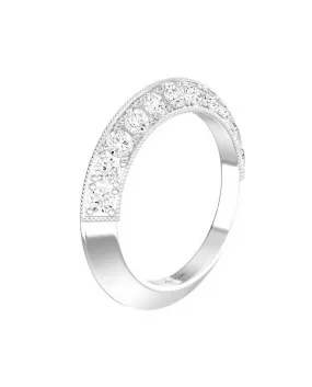14K W Gold 0.40cttw One Sided Pave Diamond Band