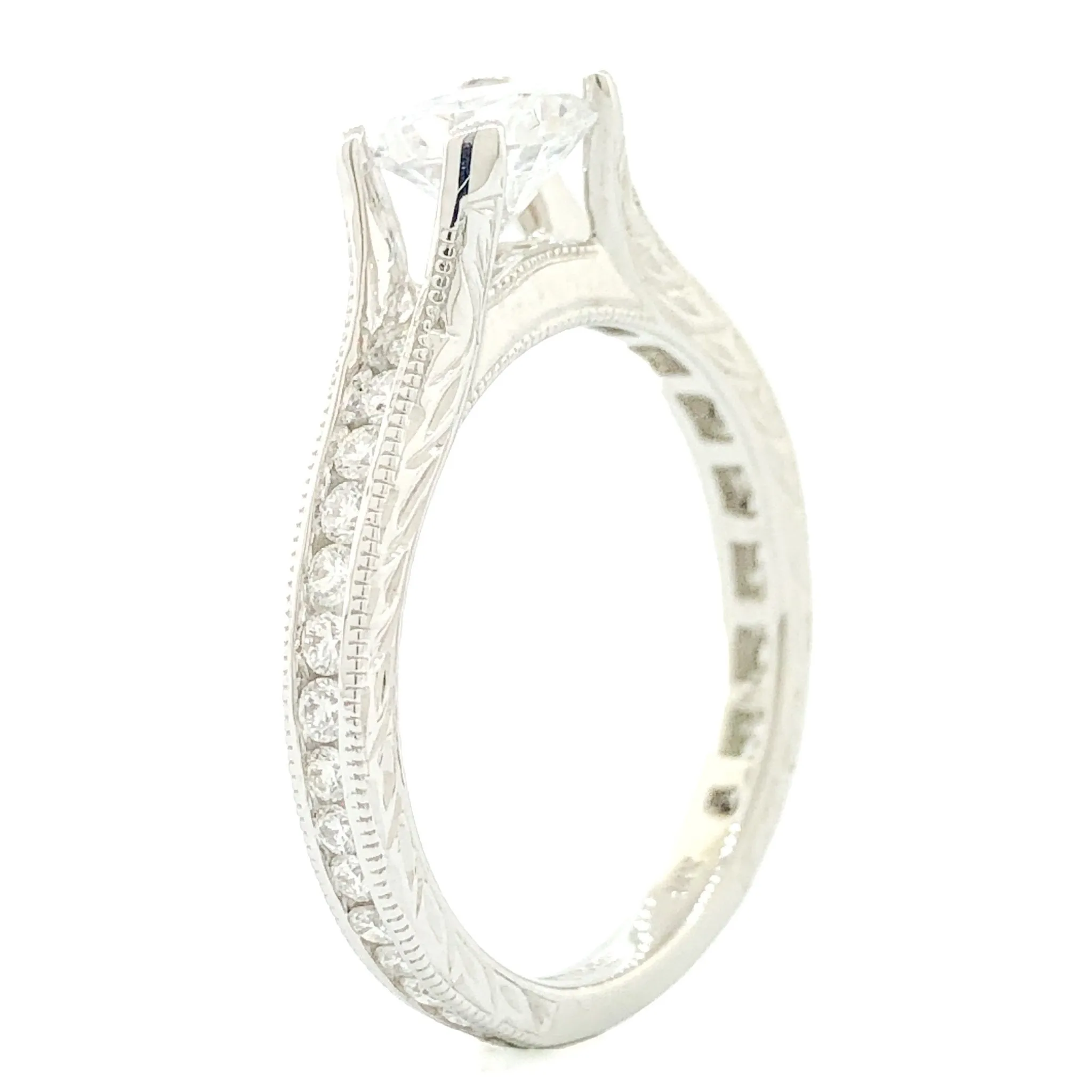 14K W Gold 0.43cttw Diamond Mounting