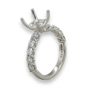 14K W Gold 0.89ctw F/VS2 Lab Created Diamond Mounting