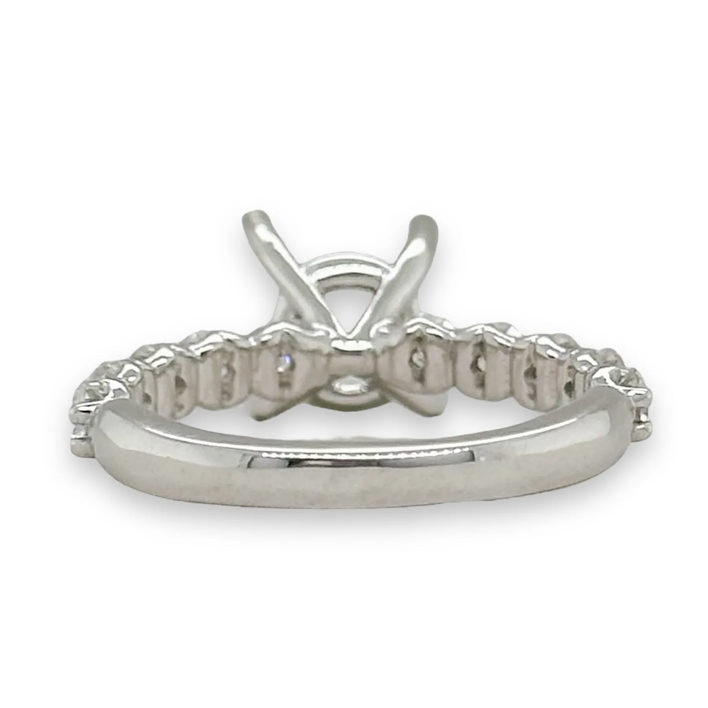 14K W Gold 0.89ctw F/VS2 Lab Created Diamond Mounting