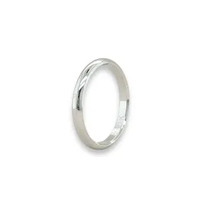 14K W Gold 2.5mm Thin Band