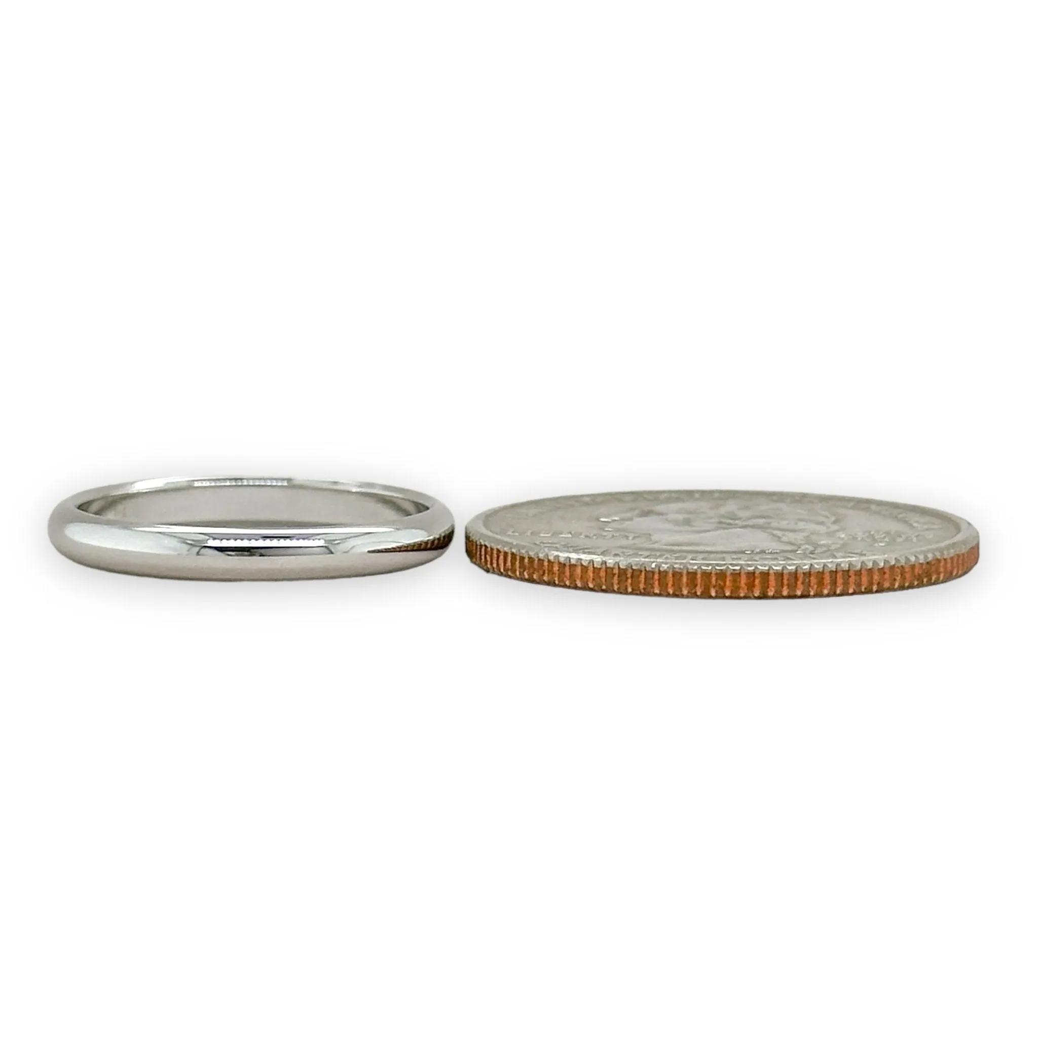 14K W Gold 2.5mm Thin Band