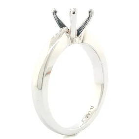 14K W Gold 4 Prong High Polish Mounting