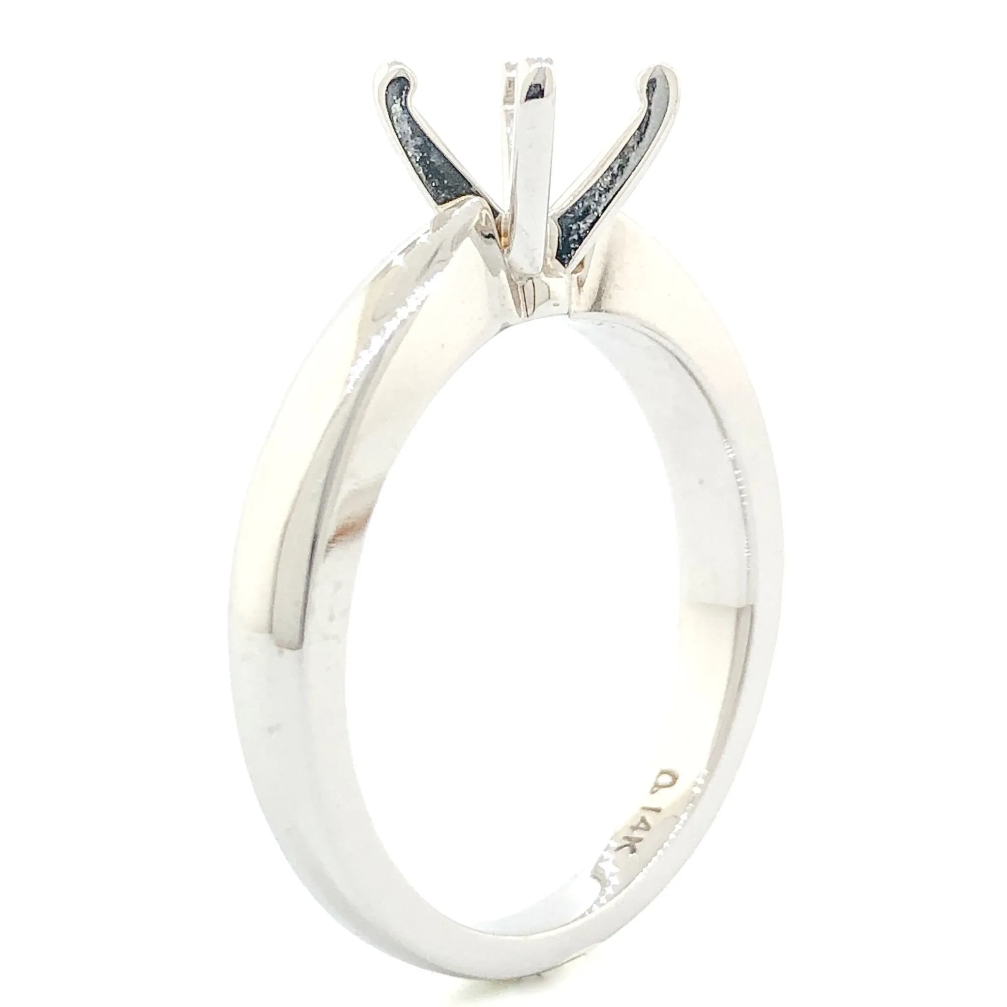 14K W Gold 4 Prong High Polish Mounting