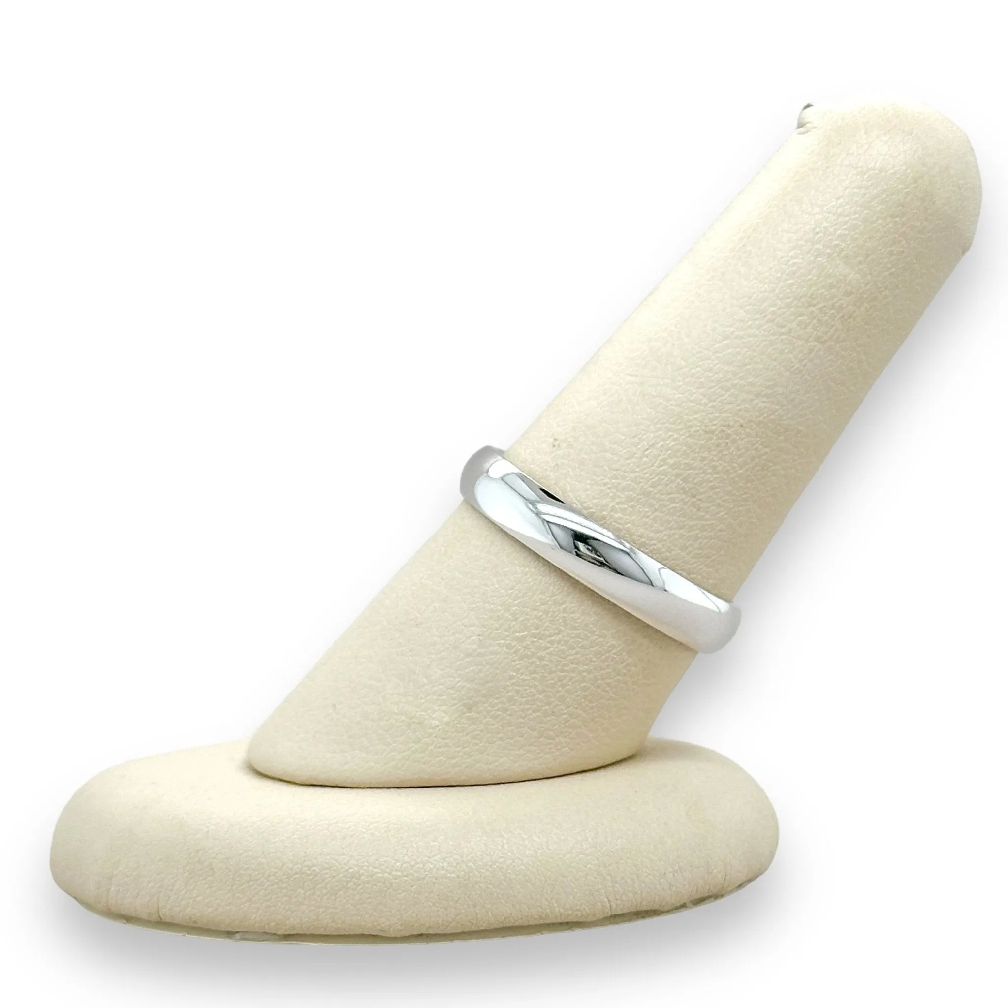 14K W Gold 4mm Plain Band