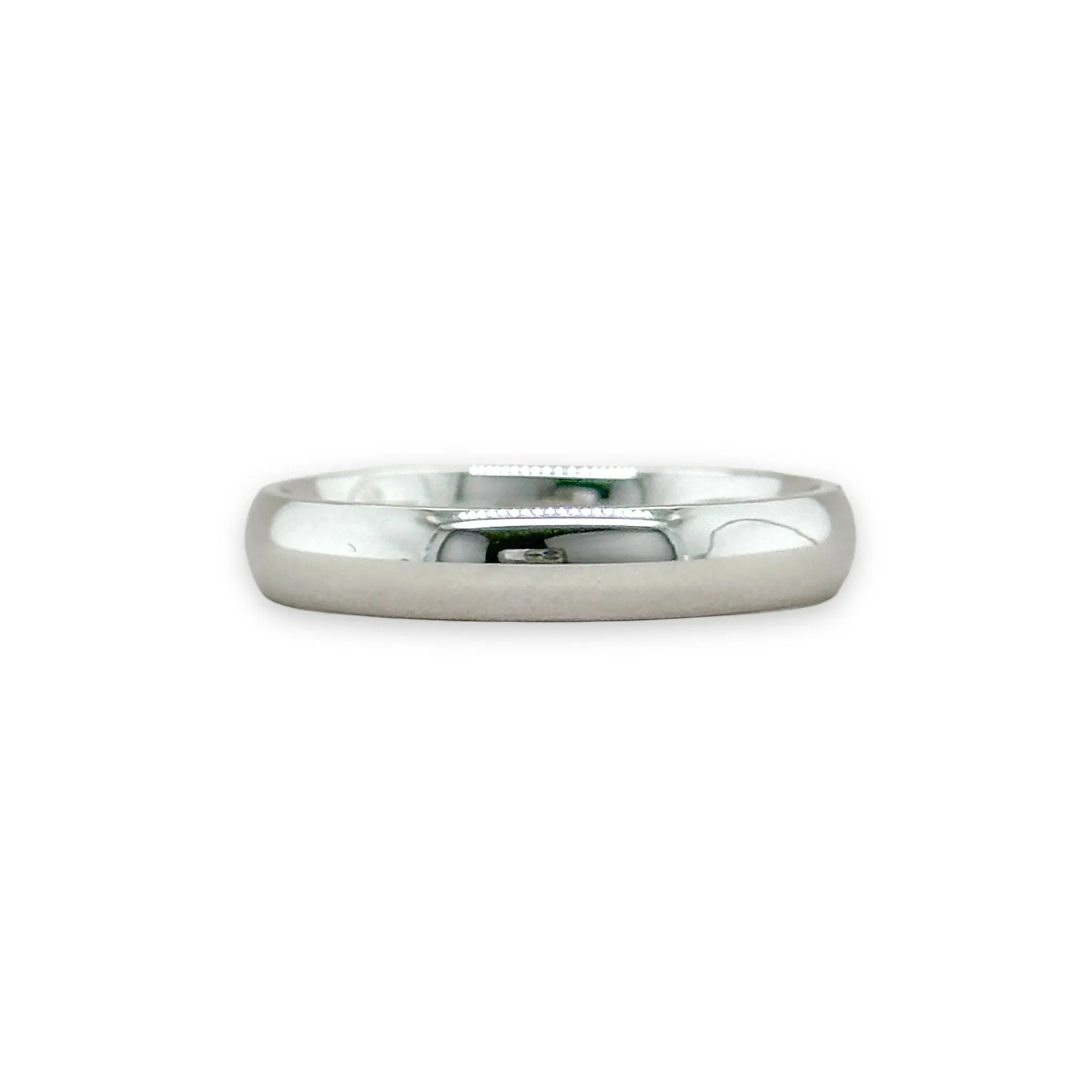 14K W Gold 4mm Plain Band
