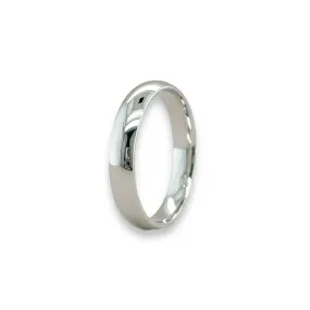 14K W Gold 4mm Plain Band