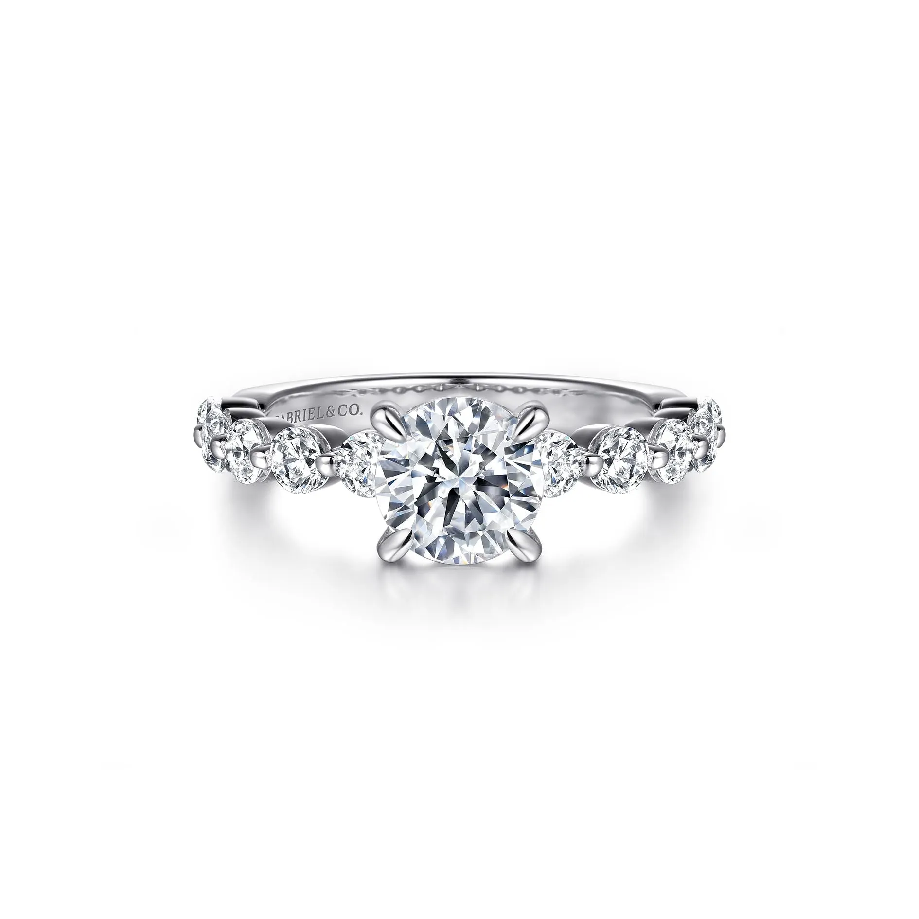 14K W Gold .75cttw Diamond Engagement Ring Mounting