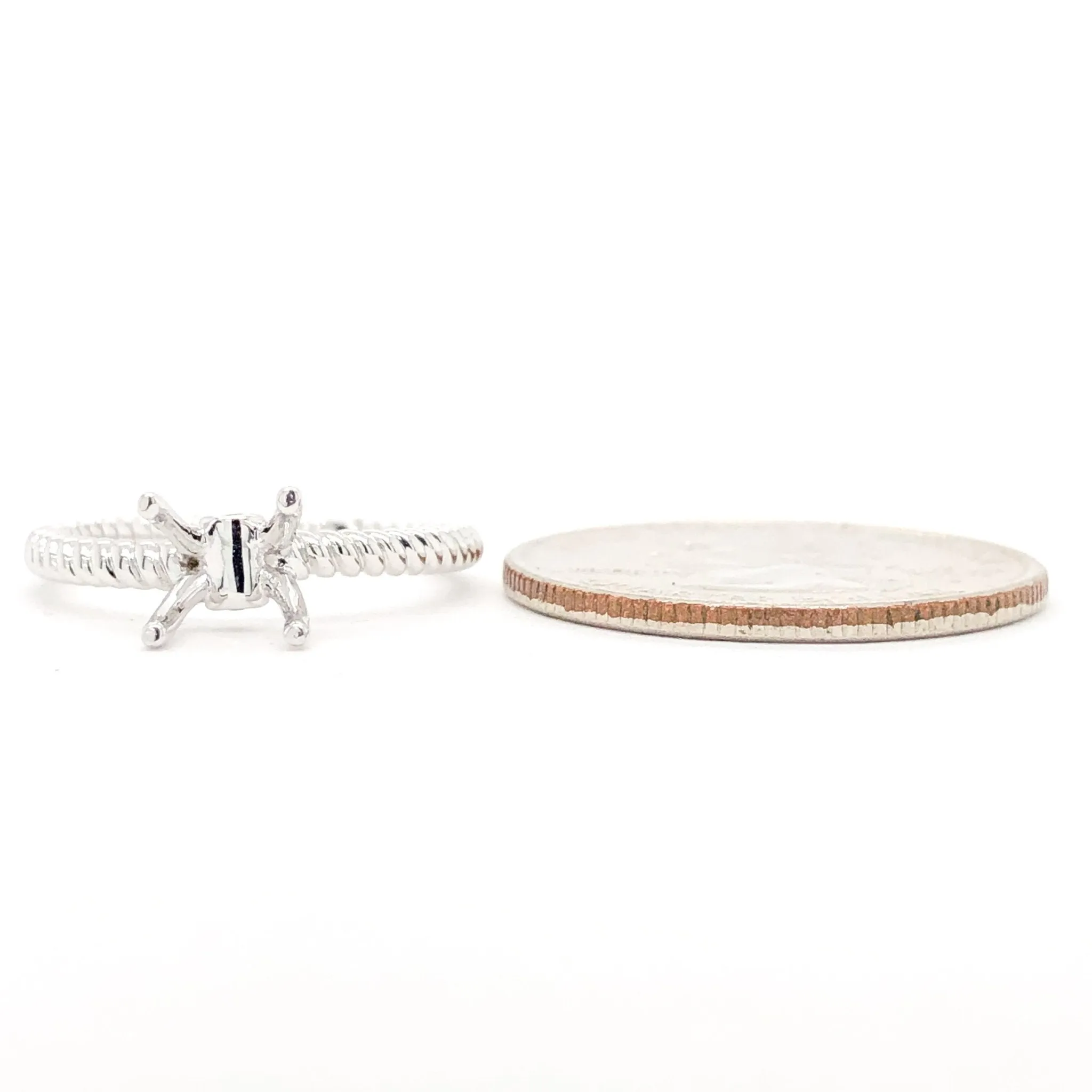 14K W Gold Diamond Engagement Ring Setting
