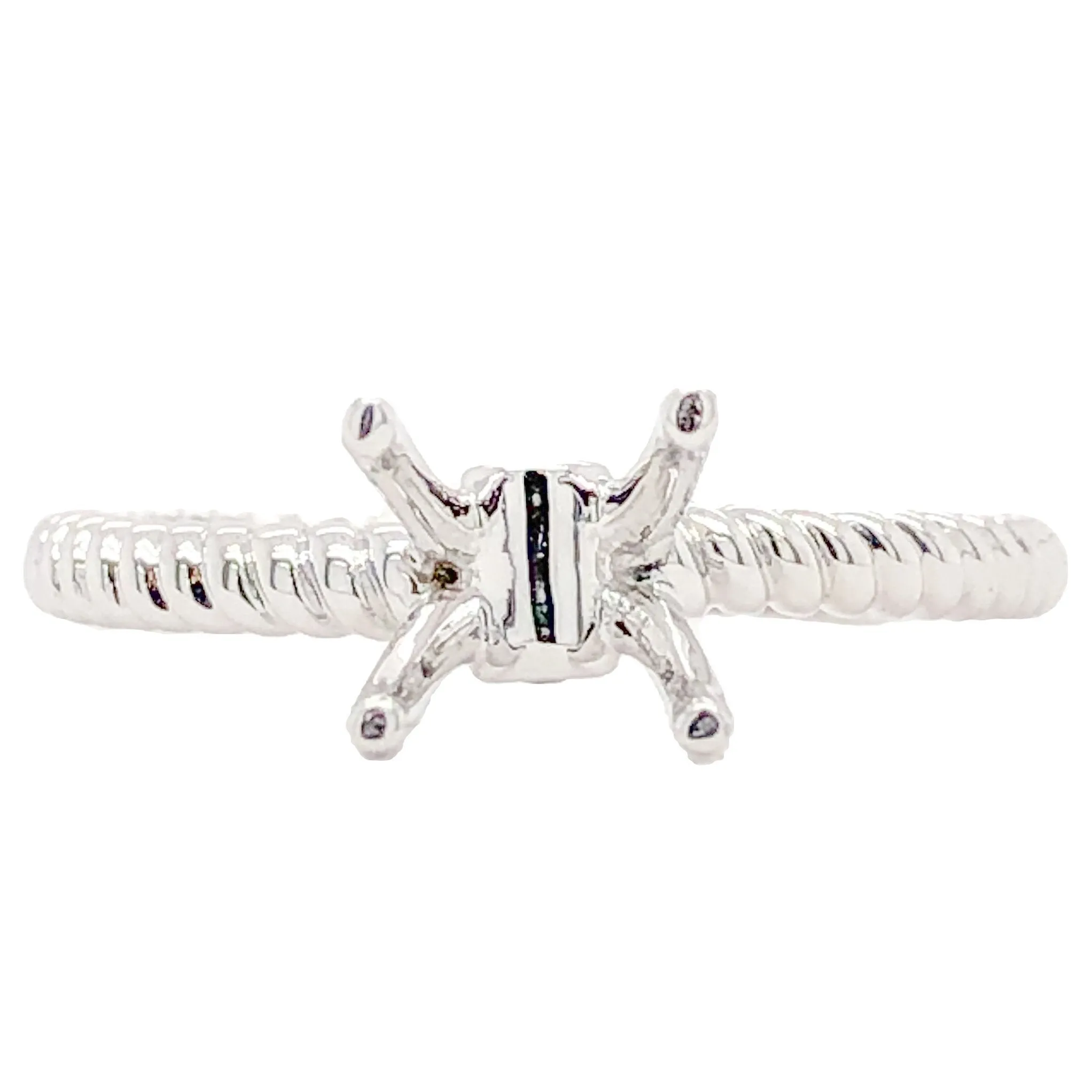 14K W Gold Diamond Engagement Ring Setting