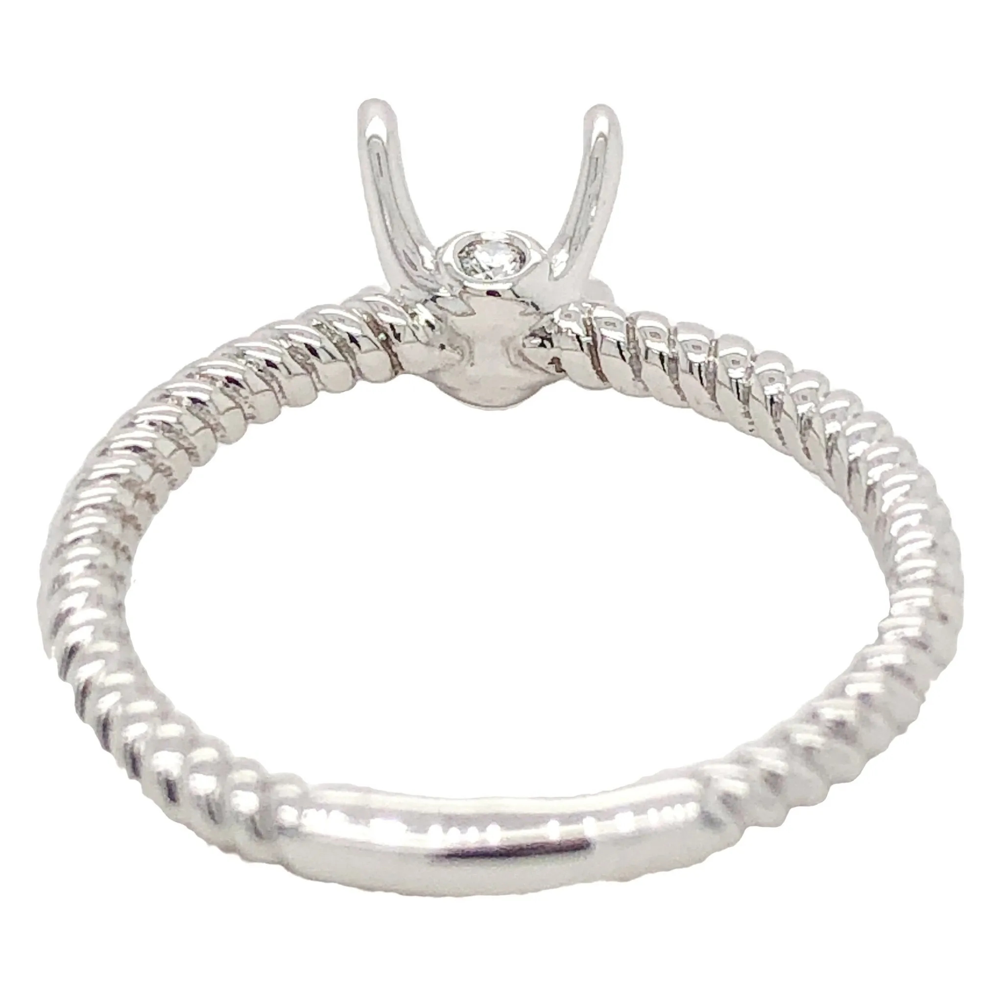 14K W Gold Diamond Engagement Ring Setting