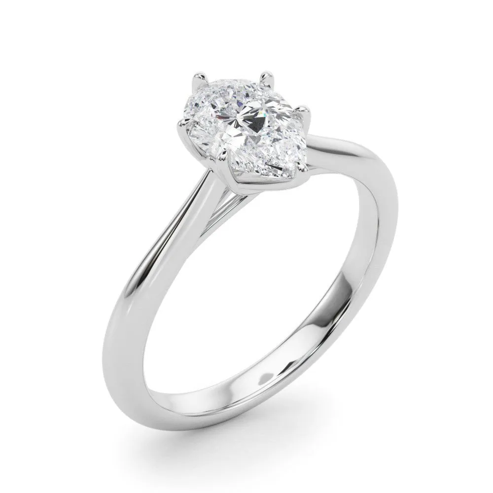 14K W Gold Pear Shape Mounting 12.5X8