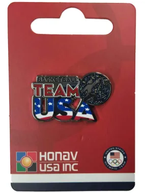 2020 Summer Olympics Tokyo Japan "Team USA" Basketball Pictogram Metal Lapel Pin