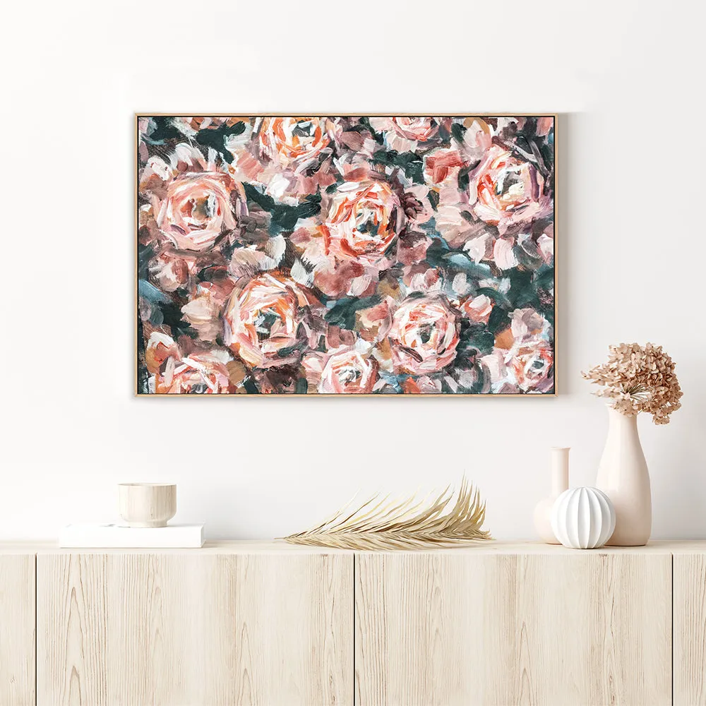 A Field of Roses, Style B, Hand-Painted Canvas