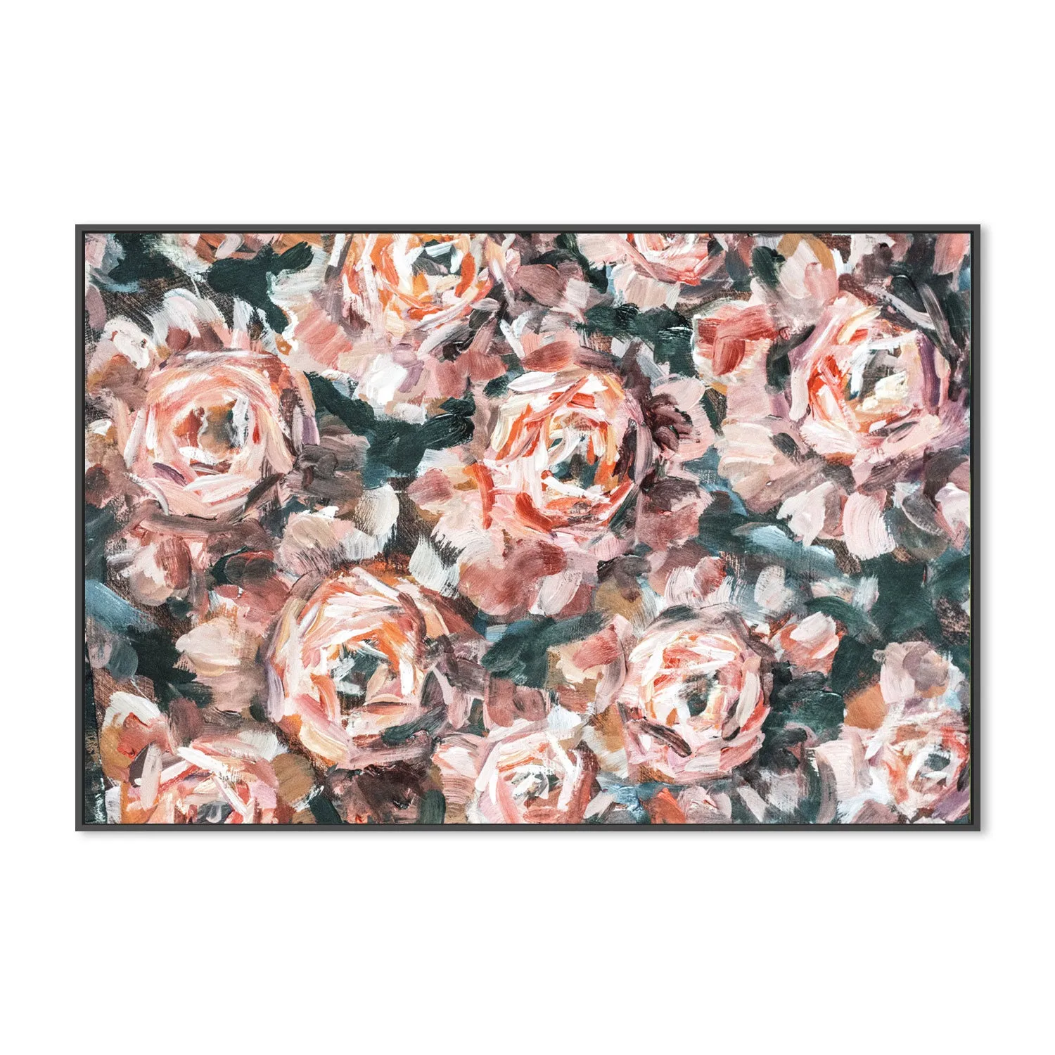 A Field of Roses, Style B, Hand-Painted Canvas