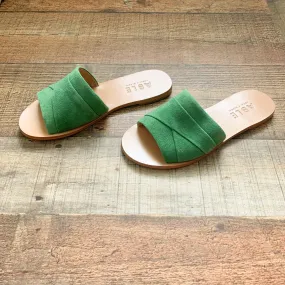 ABLE Green Suede Slip On Sandals NWOT- Size 6.5