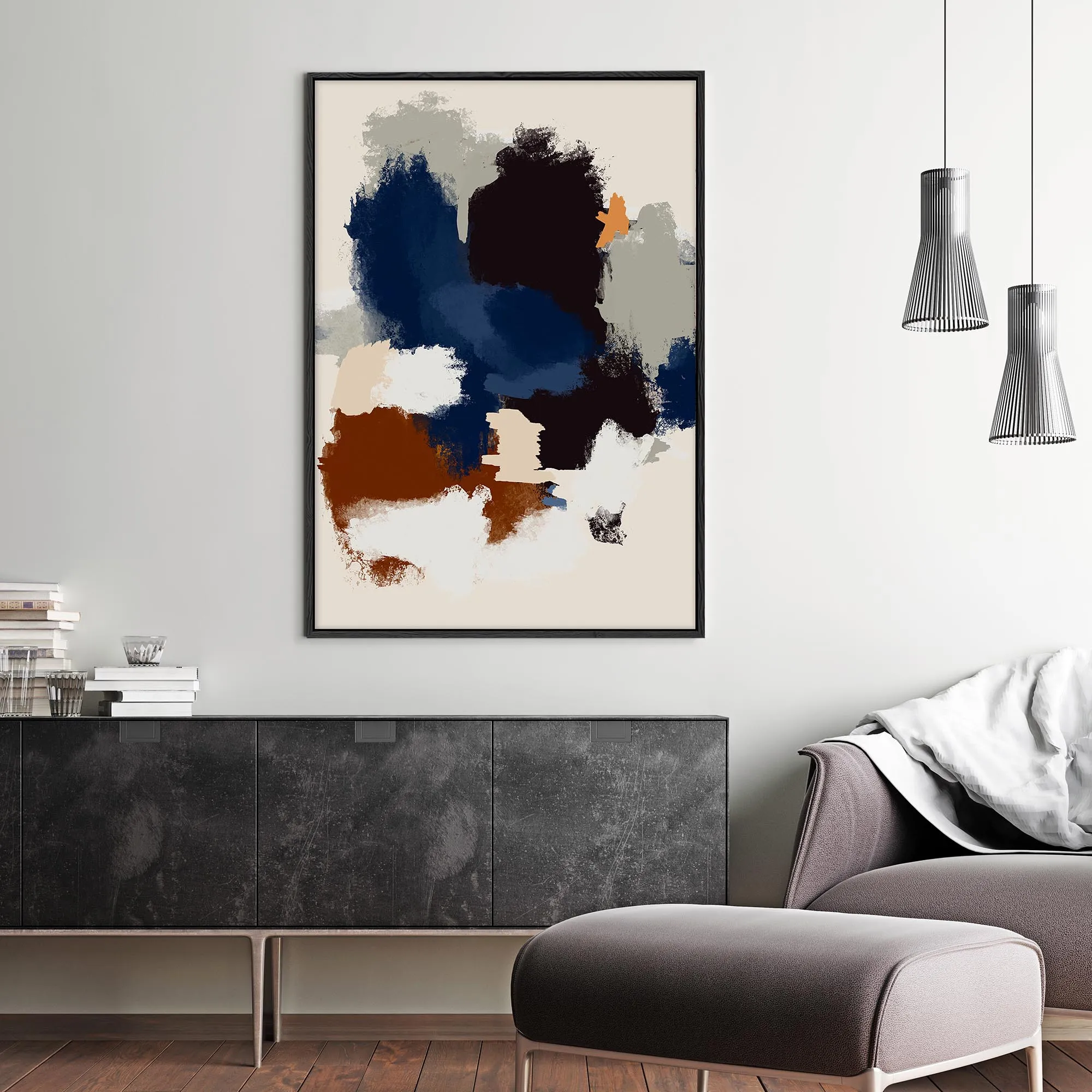 Abstract Paradigm II Framed Canvas
