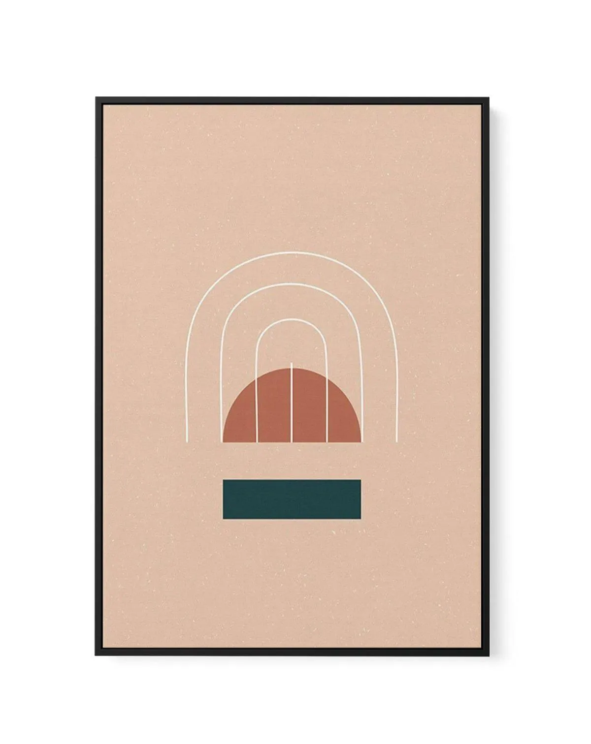 Abstract Rising Sun | Framed Canvas Art Print