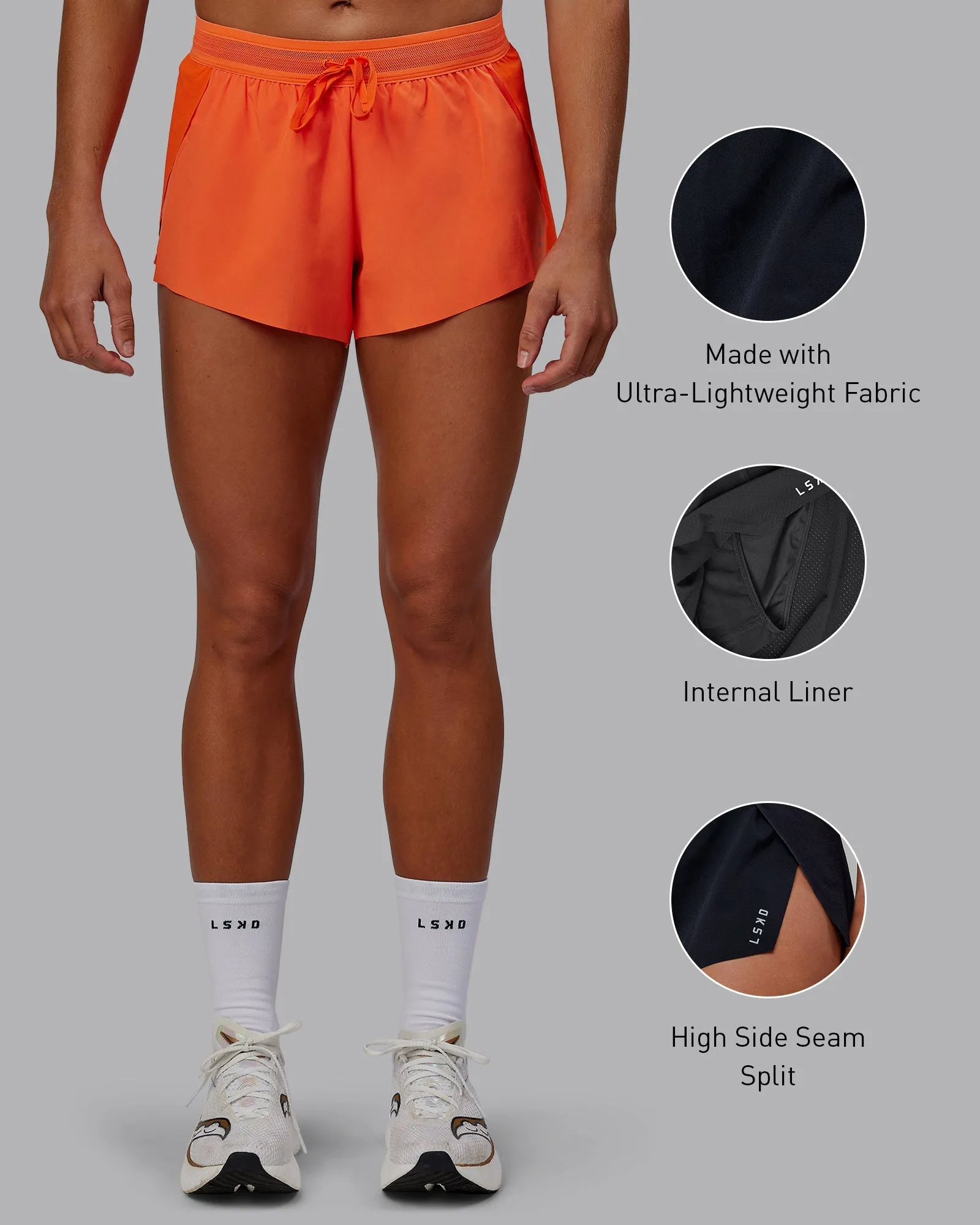 Accelerate Run Shorts - Ultra Orange