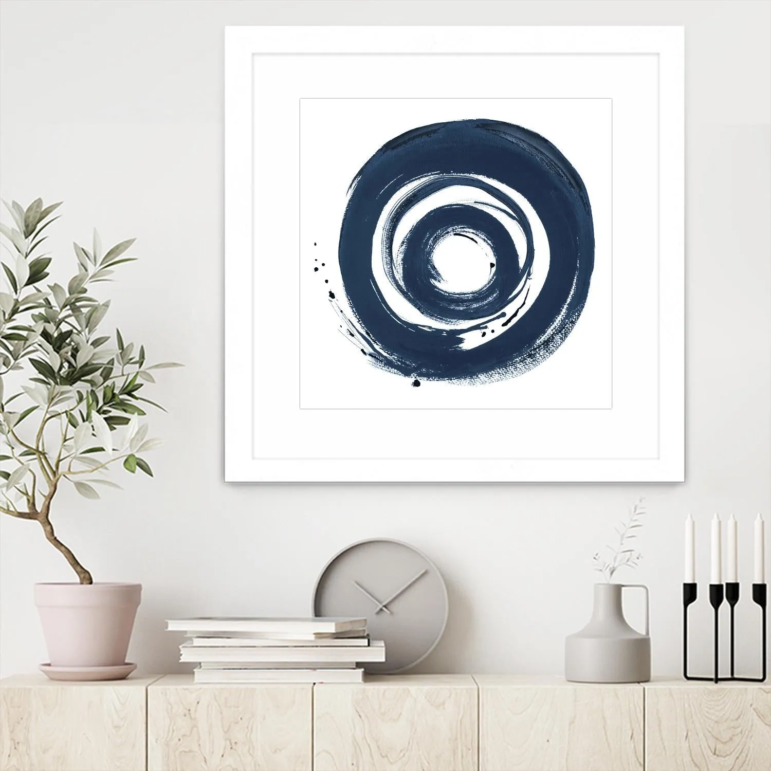 African Navy Circle Abstract