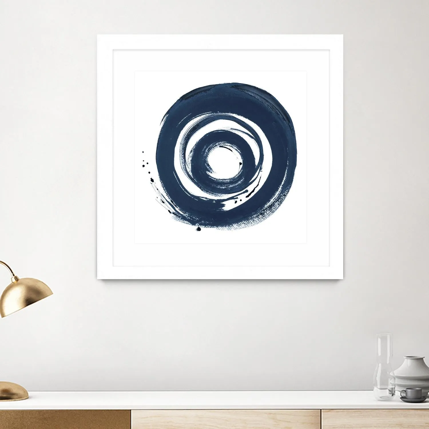 African Navy Circle Abstract