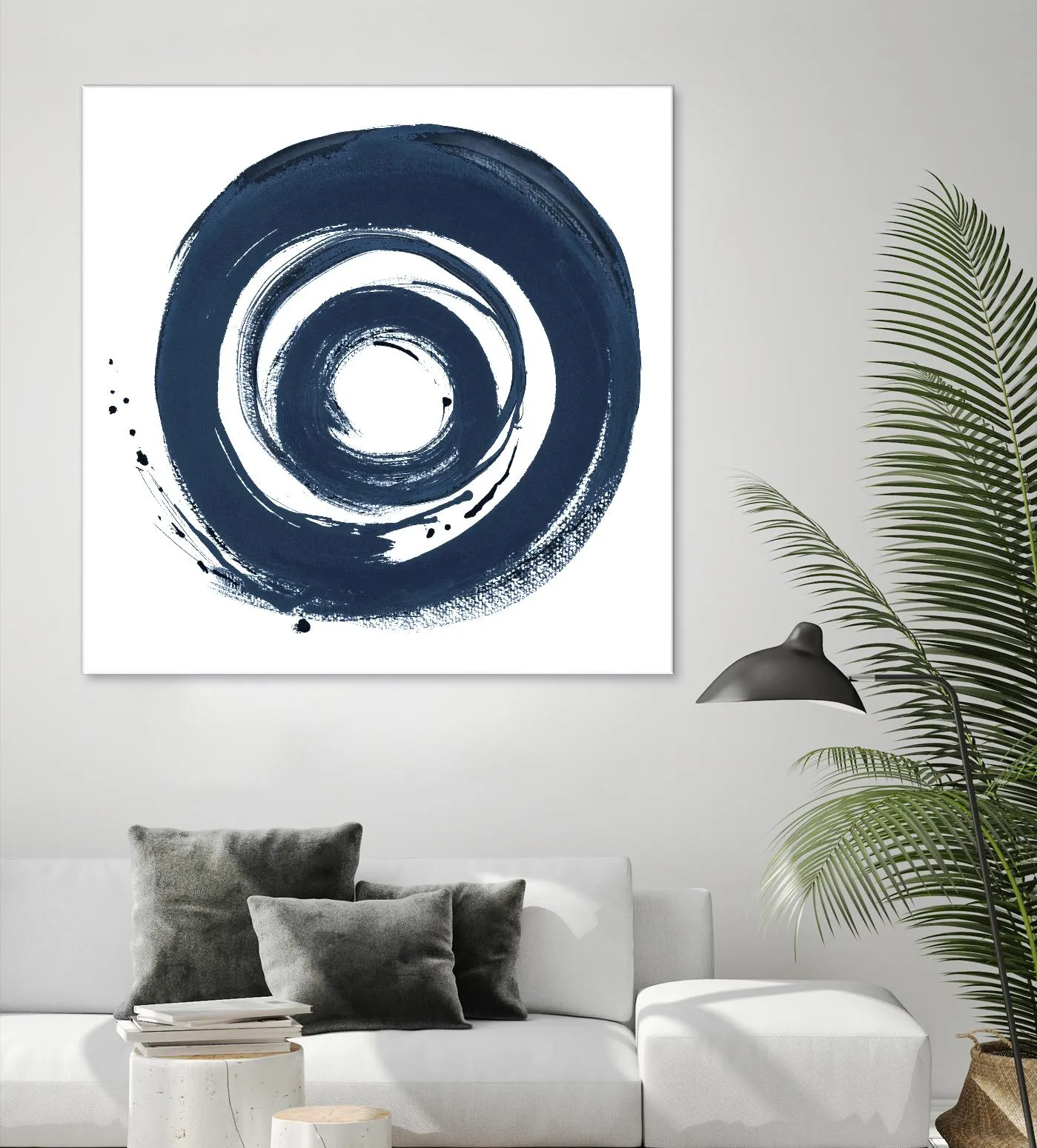 African Navy Circle Abstract