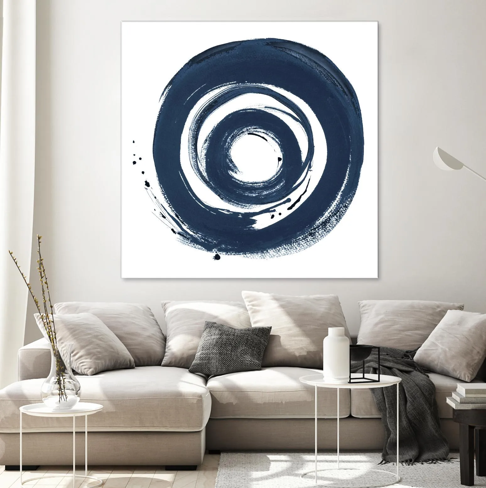 African Navy Circle Abstract
