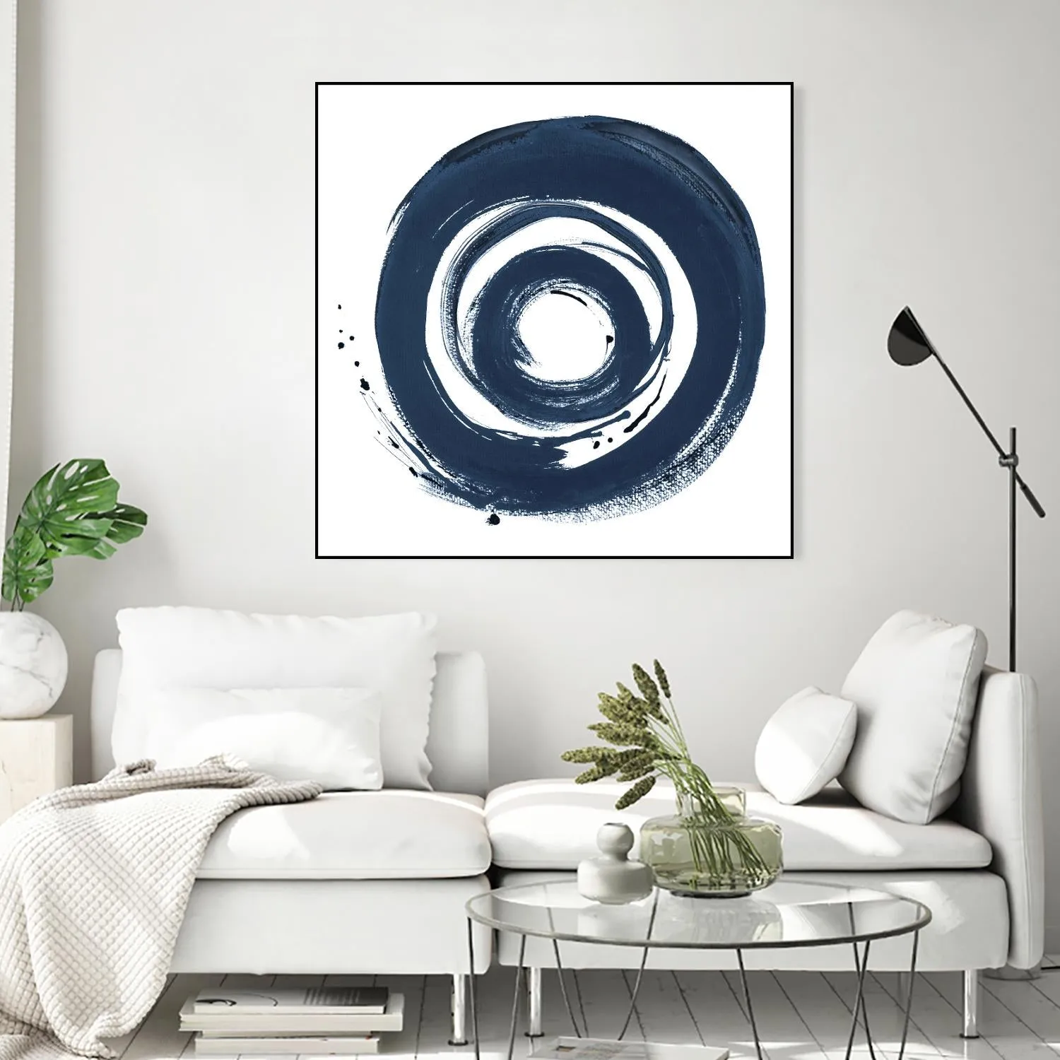 African Navy Circle Abstract