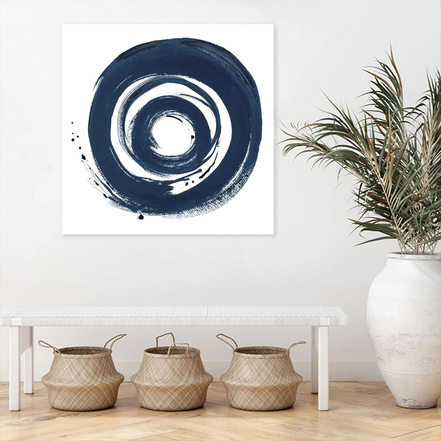 African Navy Circle Abstract