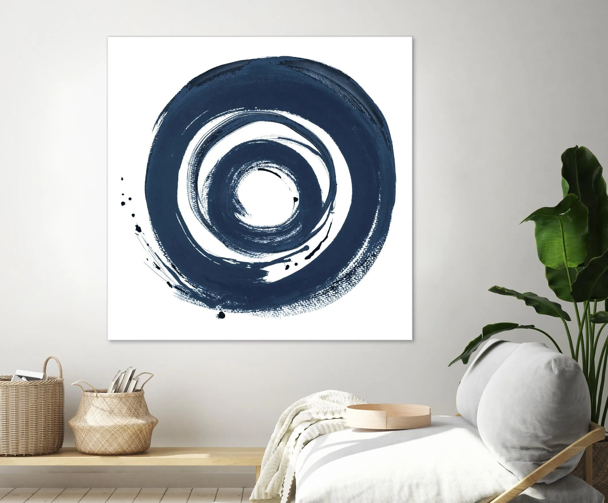 African Navy Circle Abstract