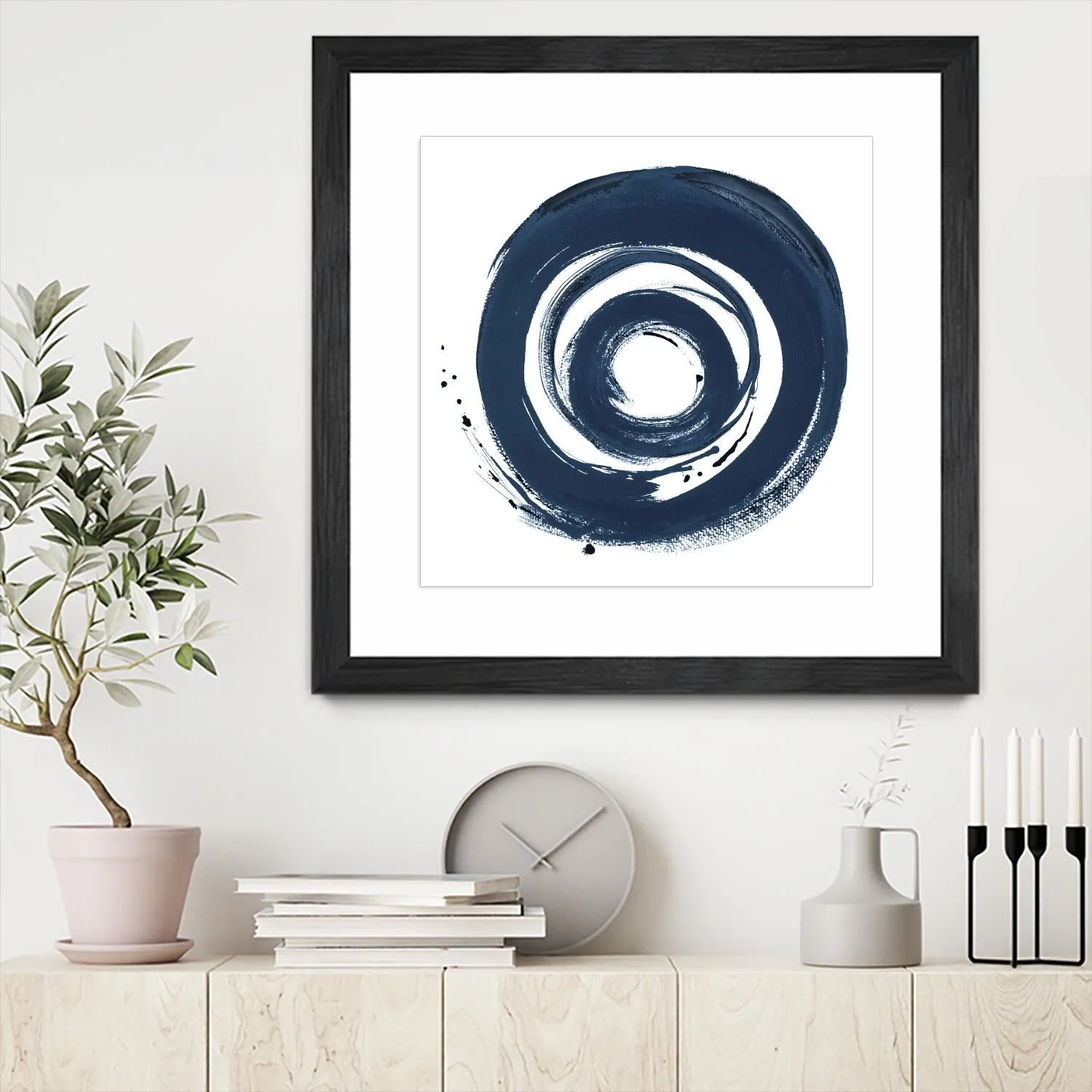 African Navy Circle Abstract