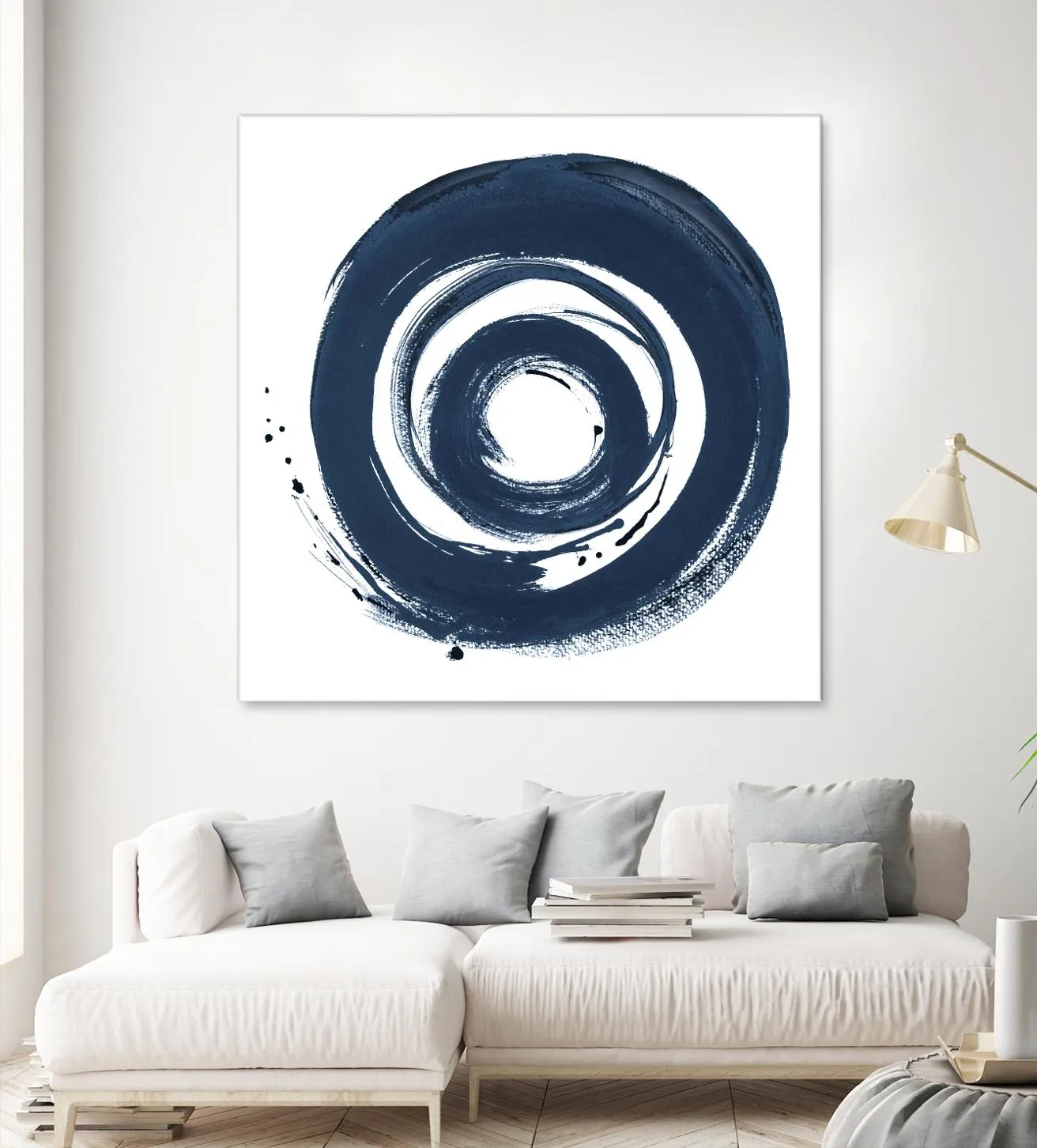 African Navy Circle Abstract