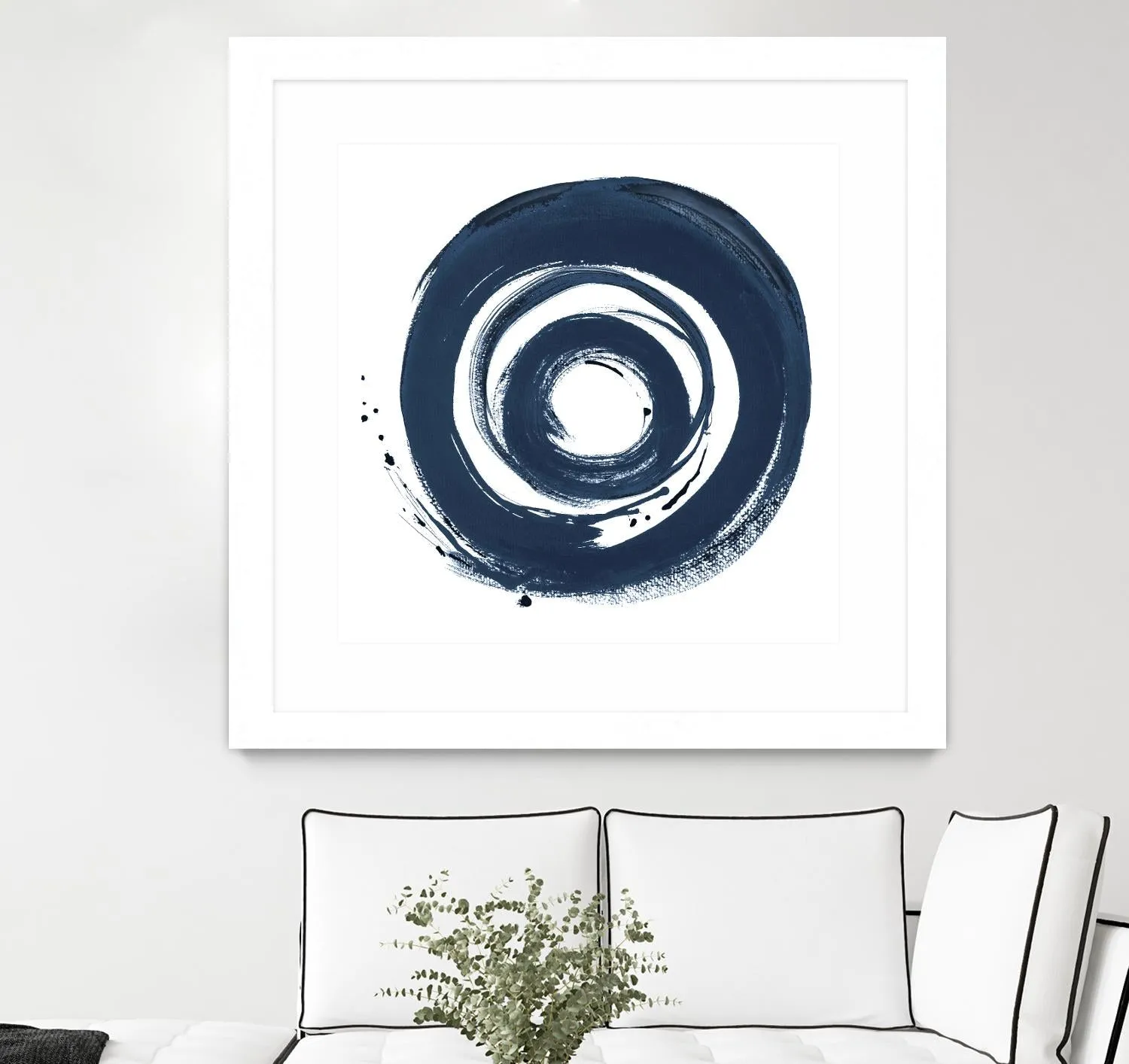 African Navy Circle Abstract