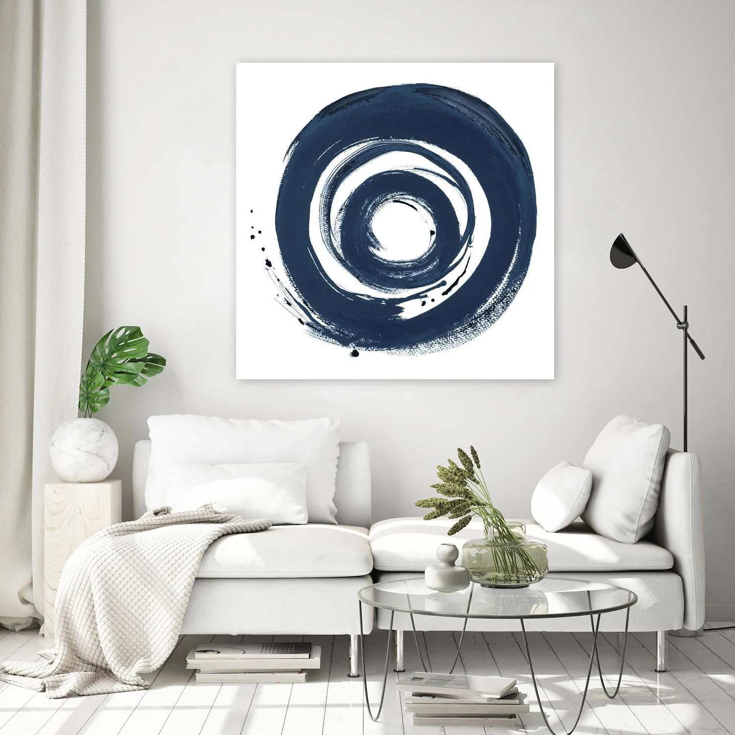 African Navy Circle Abstract