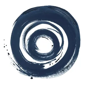 African Navy Circle Abstract