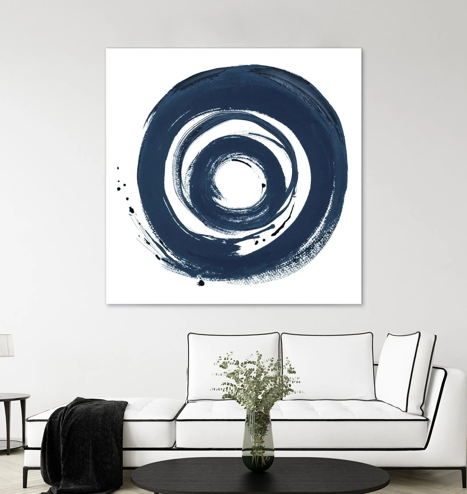 African Navy Circle Abstract